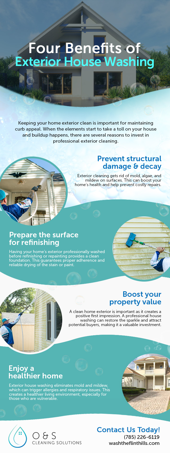 Exterior house washing has many benefits for your property.